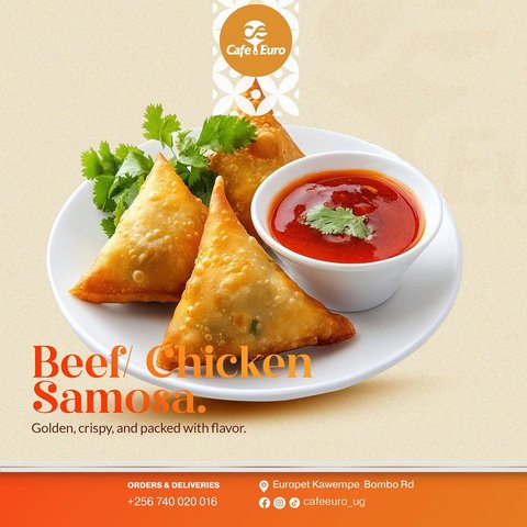 Our fresh samosas are the perfect evening snack for your cravings. Grabyours today #snack #localfood #kampalaeats