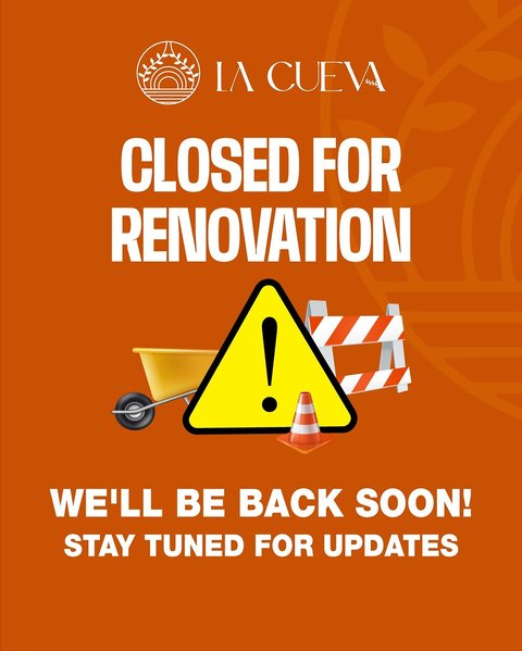 La Cueva is Getting a Makeover! 

We’re temporarily closed as we transform your favorite spot into something even more beautiful, comfortable, and full of life. 

Our team can’t wait to unveil the new La Cueva experience , new look, same soul. 

Stay tuned for sneak peeks and reopening updates!

#LaCuevaKampala #LaCueva #renovationmode