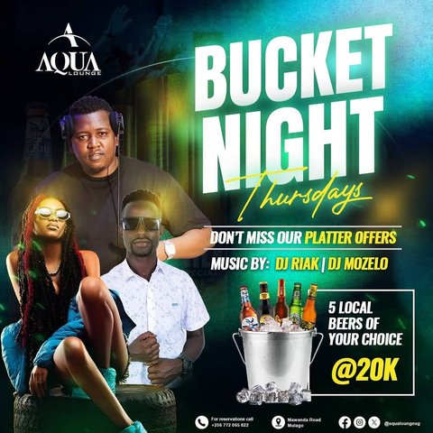 Something awesome for Mid-Week! 🫶 Bucket night VIBES are here! 🍻 5 local beers for 20k, acoustic bangers all night! 🎶 We party from 5pm till LATE! 😎 #ViralVibes #BucketNight
