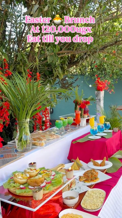 Easter Sunday Brunch at Mucyo!
Feast like never before with our “Eat Till You Drop” buffet + unlimited mocktails — all for just 120,000 UGX.
Come hungry, leave happy. See you this Easter!