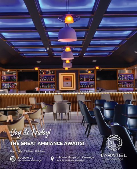 ​Friday night lights and cocktail delights. ✨

​The laptops are down, the lounge is alive, and our Grand Long Islands are waiting for you. Experience the perfect blend of taste and atmosphere tonight at Caramel Cafe & Lounge.

​Where will we see you?

Acacia | Lubowa | Munyonyo | Kansanga | Ntinda | Naalya
​

​#CaramelCafeLounge #FridayVibe #KampalaNightlife #LongIslandIcedTea #CocktailHour TGIF UgandaEats LoungeVibes