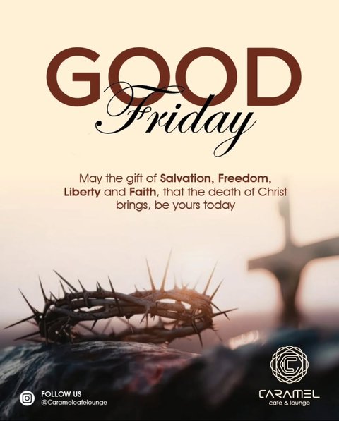 Wishing you a blessed and peaceful Good Friday from the Caramel Cafe family. 🙏✨
​Today is a day for quiet reflection, gratitude, and spending meaningful time with the people you hold dear. Whether you are observing the day with a peaceful morning coffee, looking for a beautiful space to break your fast, or craving a perfectly prepared fish dish for your Good Friday lunch, our doors are open to welcome you.
​May this long weekend bring you peace, joy, and rest.
​📍 We are open today from 7:00 AM to 12:00 AM across all our locations:
Lubowa · Munyonyo · Kansanga · Acacia · Ntinda · Naalya.
​#GoodFriday #GoodFridayUganda #EasterWeekendKampala #CaramelCafe #PeaceAndReflection KampalaRestaurants Uganda LongWeekendVibes