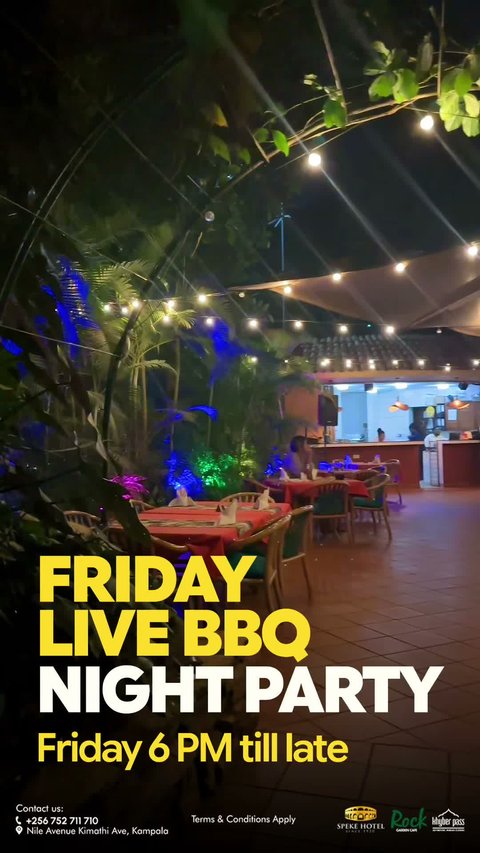 Kick off your Friday at Speke Hotel Kampala with sizzling BBQ, refreshing drinks, live entertainment, and an inviting atmosphere that sets the stage for a memorable evening.

Contact us: +256 752711710
https://www.spekehotel.com
#SpekeHotel #Khyberpassrestaurant