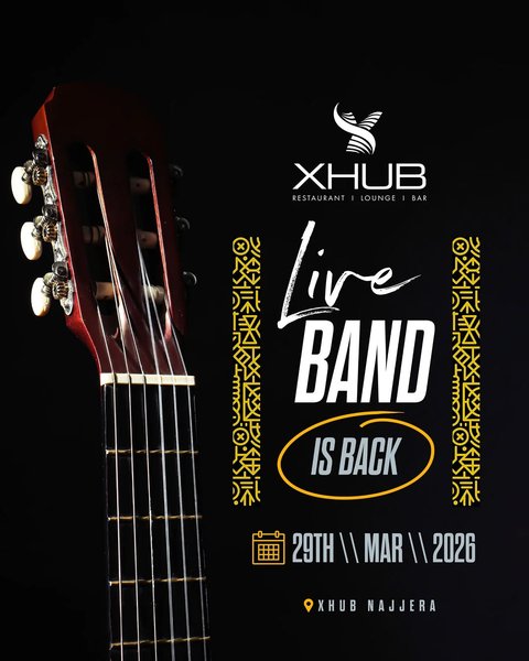 The Live Band is back at XHub .. bringing you soulful sounds, great vibes, and an unforgettable night.

📅 29th March 2026
📍 XHub Najjera