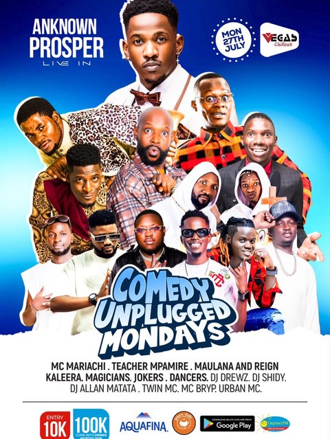 This Monday we are laughing out loud laugh at our weekly Comedy Unplugged show. Don’t miss out this amazing lineup. 

Reservations; Call +256 704 713667☎️