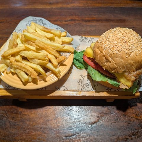 Grab our amazing kratty patty 🥰💫mixed with a blend of our amazing homemade sauce,the making thing the patty and tasty cheese slices 🤤