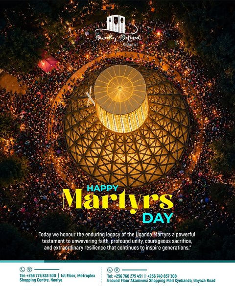 Happy Martyrs’ Day

A celebration of life faith and people who stood by their faith, we celebrate the Uganda Martyrs and those honor their faith. 

For orders, inquiries, and deliveries contact; 
📲 : 0776833500 (Metroplex) 
📲 : 0760275451 (Akamwesi) 

#sweetlydefined  #restaurantinkampala #girls #friendship #family