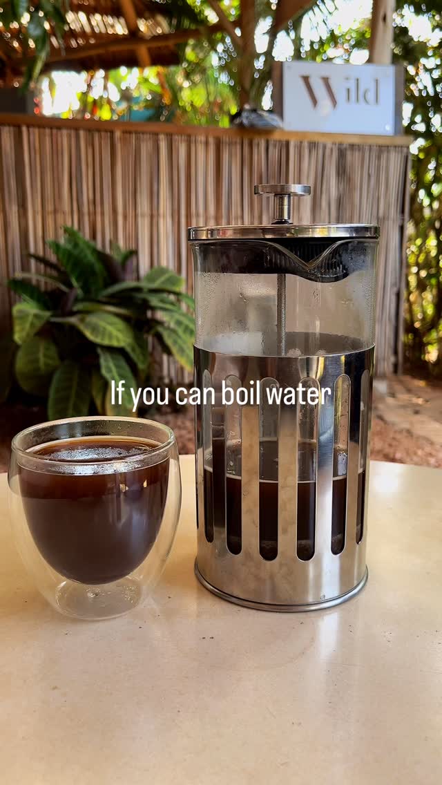 One of the simplest ways to make great coffee: A French press. 

We will help you with instructions as well as perfectly ground, freshly roasted coffee.

Visit Wild Coffee Bar in Muyenga for the best specialty coffee brews.

#specialtycoffee #coffee #Ugandan #brew