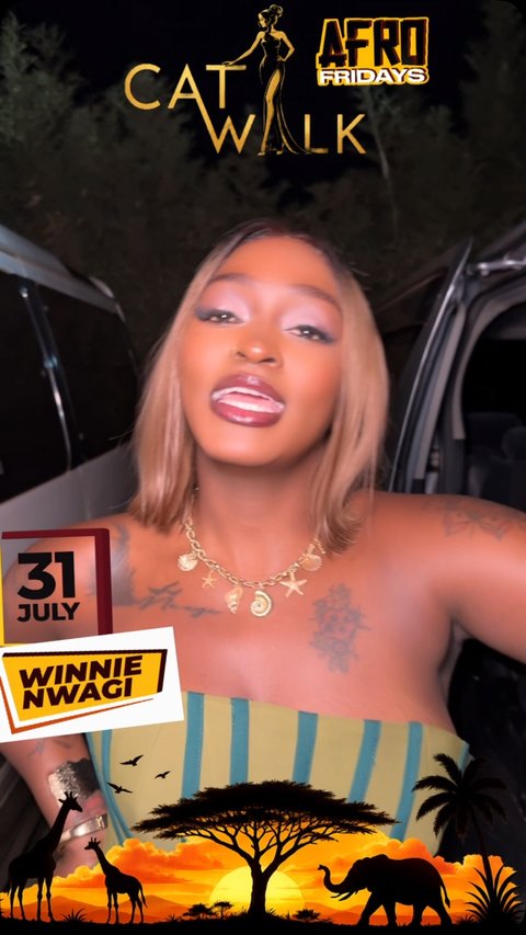 This Friday, we turn the energy ALL THE WAY UP! 🔥
🎤 Winnie Nwagi LIVE
📅 31 July
📍 Catwalk Lounge
@winnienwagi 
Come early. Stay late. Party all night! 💃🏾🕺🏾

#CatwalkLounge #WinnieNwagi #AfroFridays #Uganda #KampalaEvents LivePerformance FYP WeekendReady