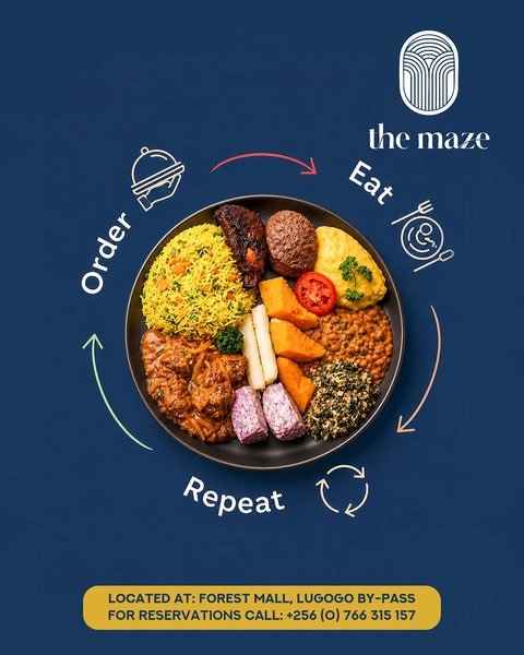 Order your favourite meal, savour every bite, and keep coming back for the experience that feels like home.
📍 Forest Mall, Lugogo By-pass
📞 Reservations: +256 (0) 766 315 157
#TheMazeUg #TasteTheMaze #KampalaFood #LugogoEats #FoodieUG