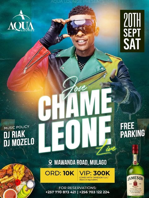 @jchameleon Get ready for a night of musical brilliance! The legendary Doctor of Music will be performing live at Aqua Lounge on September 20th. Come and vibe with us—it’s an event you won’t want to miss. Reserve your table now: +256772065822.