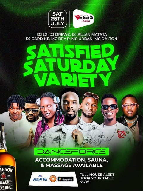 Saturday plans? Sorted ✅
VARIETY NIGHT at Vegas Chillout….Many DJs/MCs on one stage..

Book your table: 0704 713667