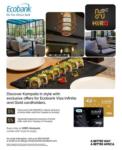 Enjoy exclusive dining privileges at @hirojapaneserestaurant  when you pay with your Ecobank Infinite or Gold Card.

Savor authentic Japanese cuisine and unlock special discounts because great taste deserves greater rewards.

Pay smarter. Dine better.

#Abetterway
#LoveIsInTheCardsEcobank