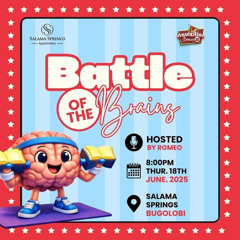 Gather your team and join us for an exciting night of trivia, fun, and friendly competition.

📅 Thursday, 18th June ⏰ 8:00 PM 📍 Salama Springs, Bugolobi 🎤 Hosted by Romeo

#quiznights