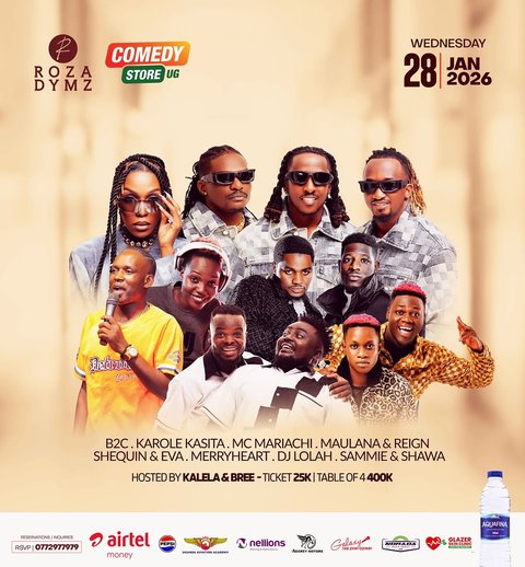 This Wednesday @roza.dymz 
Proudly powered by 
@noradaautoparts @galaxyfmug @pepsiuganda & @aquafina_uganda @ugandaaviationacademy @glazerskinclinic @aggrey_motors_offical @nellionsuganda @don_starr_bags & @airtelmoneyug