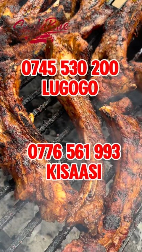 Grilled pork ribs avaible at either of the two SmokeBite BBQ branches. Kisaasi or Forest Mall.