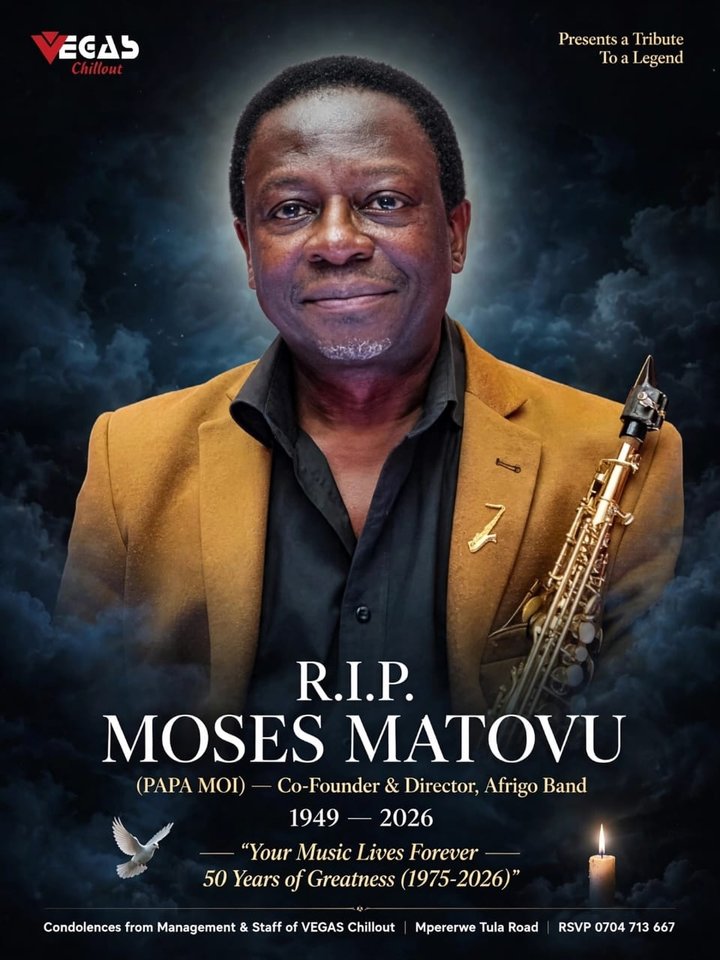 R.I.P. MOSES MATOVU (PAPA MOI) VEGAS Chillout joins Uganda to mourn a true legend. Co-Founder & Director of AFRIGO BAND (). 50 years of great music. Your…