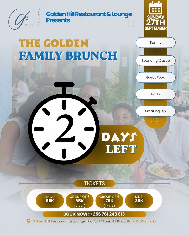 Only 2 days to go! The Golden Family Brunch is happening this Sunday, 27th September. Bring the whole family for a day filled with great food, amazing DJs…