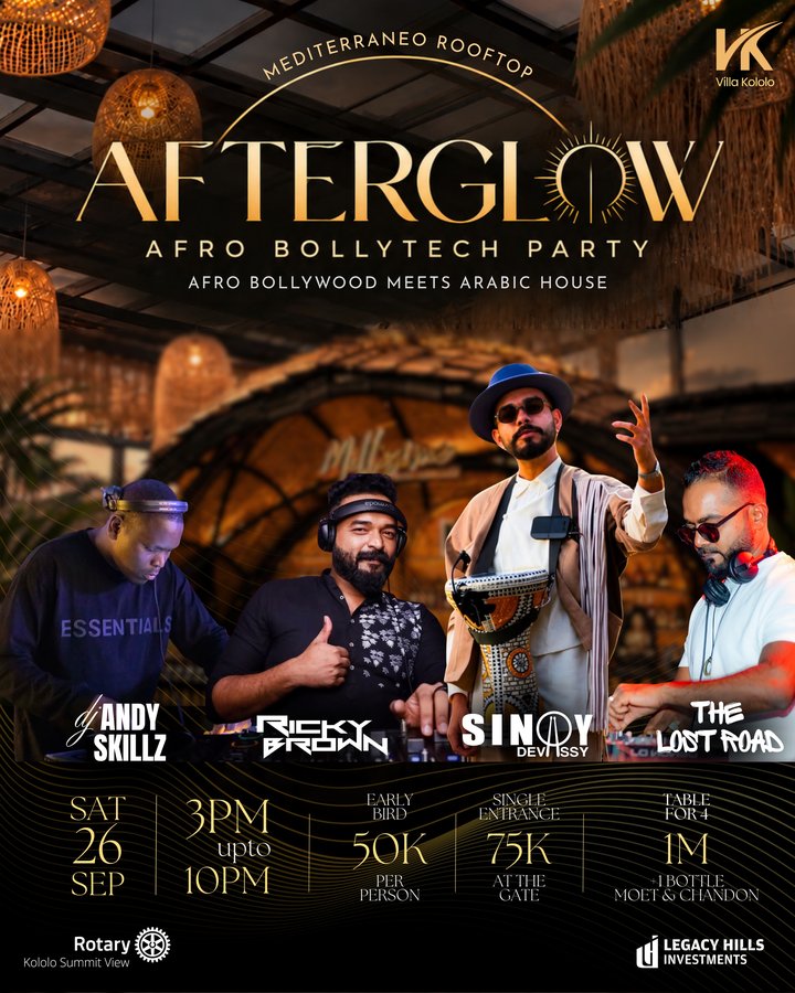 SUNSET BOLLYWOOD NIGHT Afro. Bollywood. One Vibe. This Saturday 26th — let’s dance till sunset turns to neon.
Tickets selling fast, don’t wait at the gate…