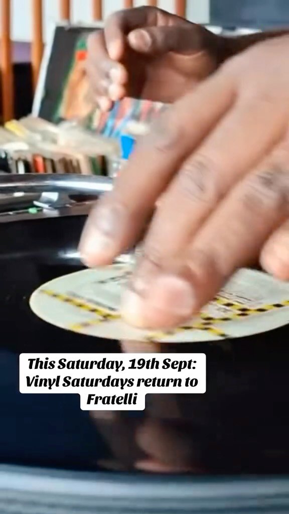 Saturday sounds better when the needle drops. REAL RECORDS. REAL VIBES. Join us this Saturday, 19th September, for Vinyl Saturdays at Fratelli. Timeless…