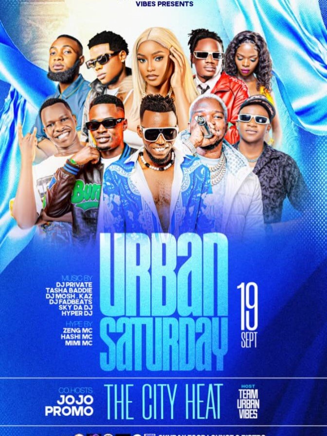 The ultimate weekend link-up! Join us at Kurax Food Lounge (Pentagon House Rooftop, Kisaasi - Kyanja Road) for Urban Saturday! シ゚