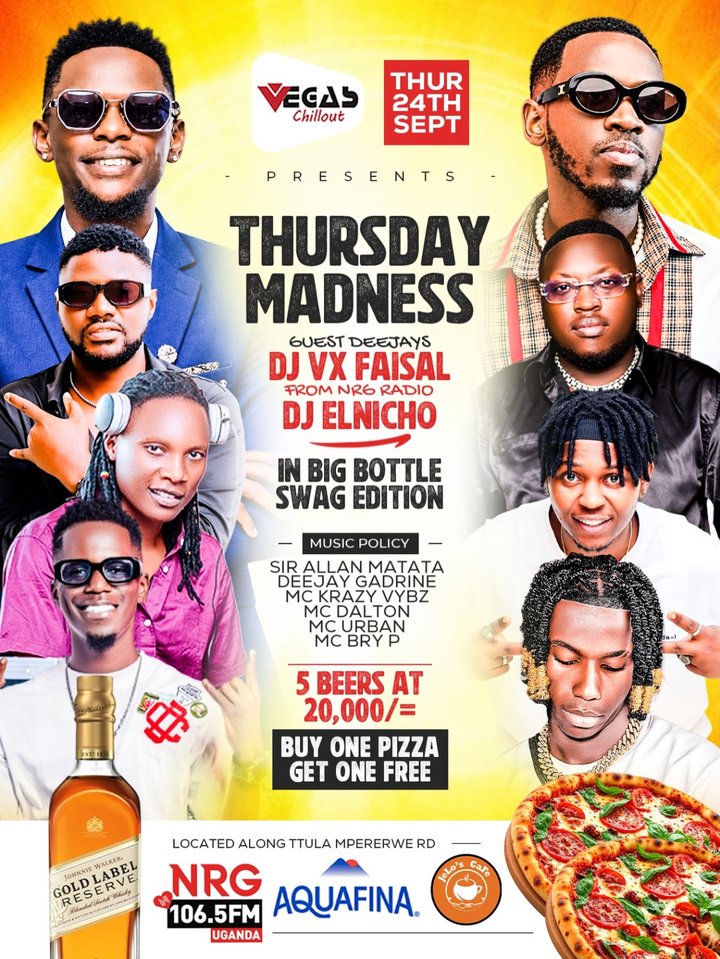 IT’S ABOUT TO BE MADNESS! VEGAS CHILLOUT PRESENTS
THURSDAY MADNESS - BIG BOTTLE SWAG EDITION This THUR 24TH SEPT we shut it down with:
DJ VX FAISAL (NRG Radio)…
