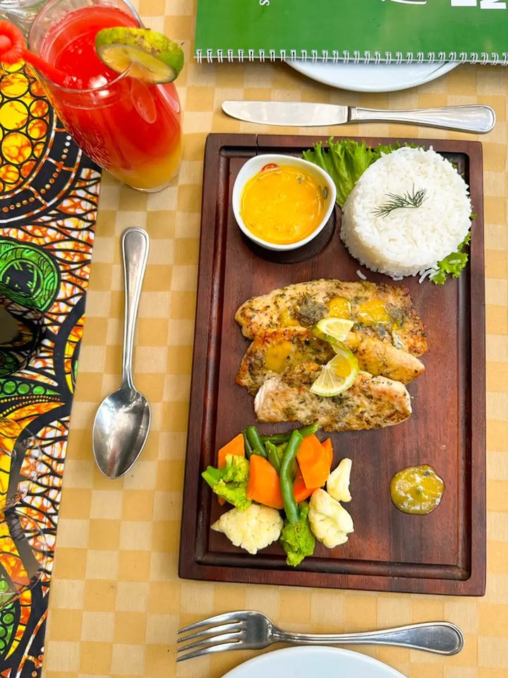 Enjoy our Caribbean Pan-Fried Tilapia, delicately cooked and bursting with flavour, served for UGX 43,000 at Speke Hotel Kampala. Contact Us: /
