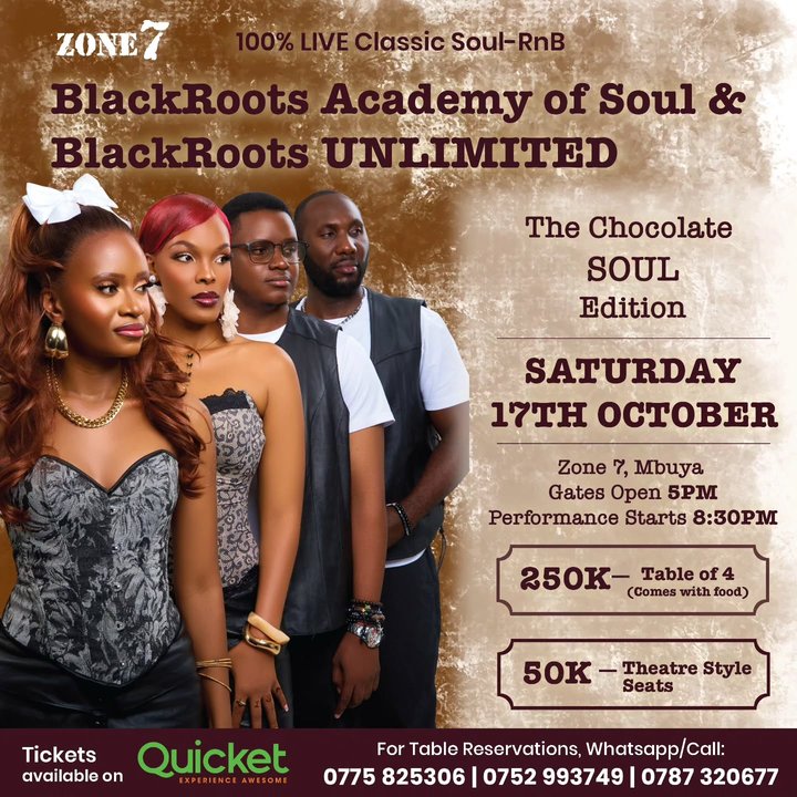 Zone 7 100% Live Classic Soul-RnB (The Chocolate SOUL Edition) Featuring; BlackRoots Academy Of Soul And BlackRoots UNLIMITED Performing the finest Soul-RnB…