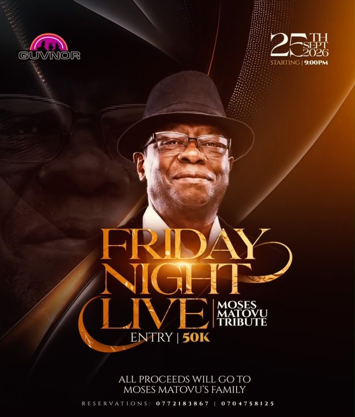 Some legacies are too important to let the music fade.
This Friday, we gather at GUVNOR to honour Moses Matovu through an evening of live music, remembrance…