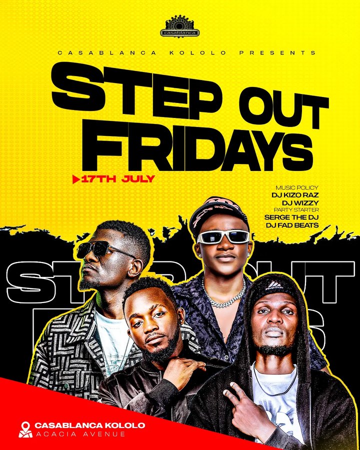 Who's ready for good music, good vibes, and unforgettable Friday night energy? Tag your Friday crew and meet us at Casablanca Kololo.
