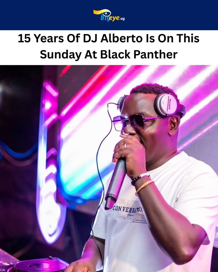 DJ Alberto is celebrating 15 good years on the decks at Black Panther on Sunday. DATE: 27th September 2026
TABLES:
• Buddies — UGX 1M
• Originals — UGX 2M