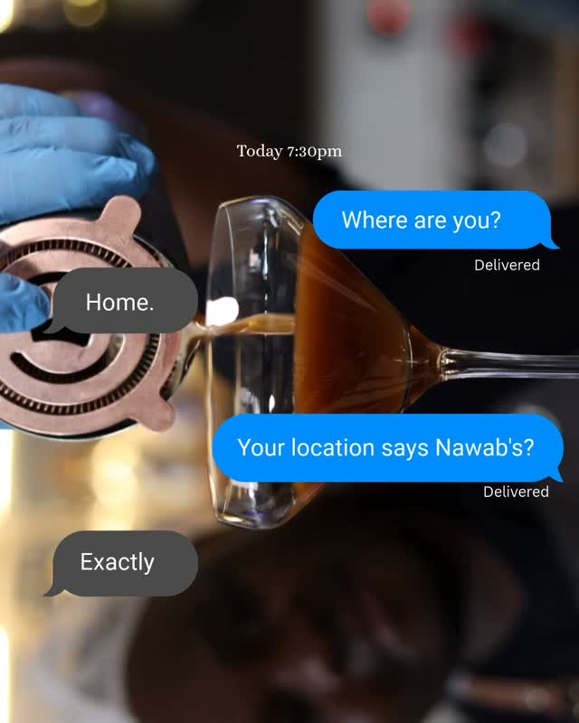Home is where the espresso martinis are Nawab's Asian Bistro, Acacia mall 2nd floor rooftop.