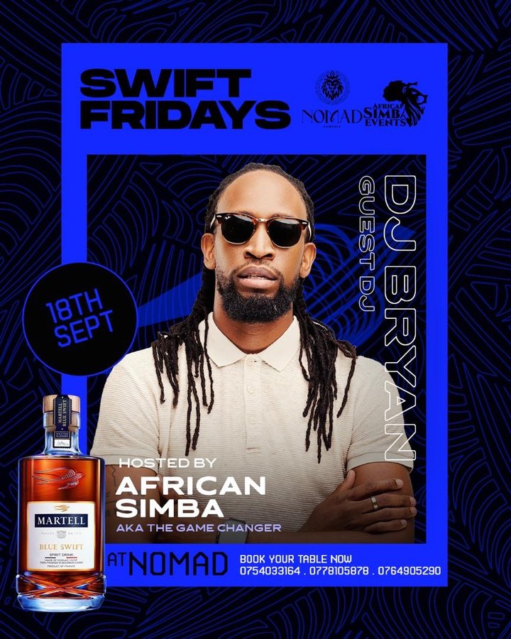 SWIFT FRIDAY IS CALLING! This Friday, steps up as our Guest DJ at Nomad Kampala! Expect fresh sounds, big energy, and a dance floor that doesn’t quit. Pull up…