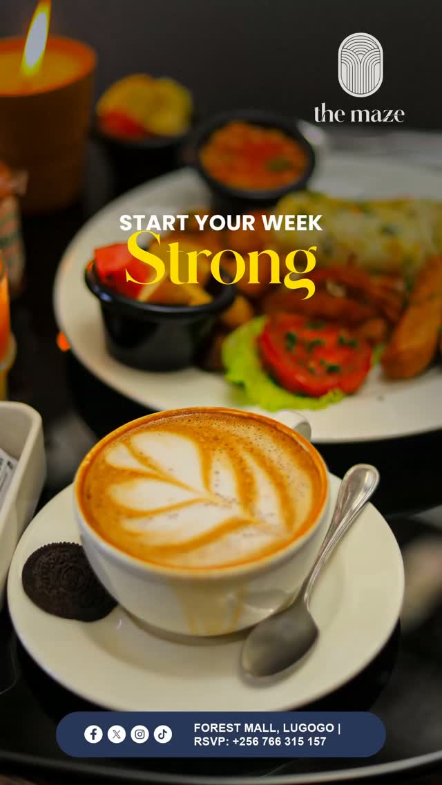 Good morning. Fuel your week's focus. Swing by, grab a fresh brew, and conquer the week ahead in style. Forest Mall, Lugogo