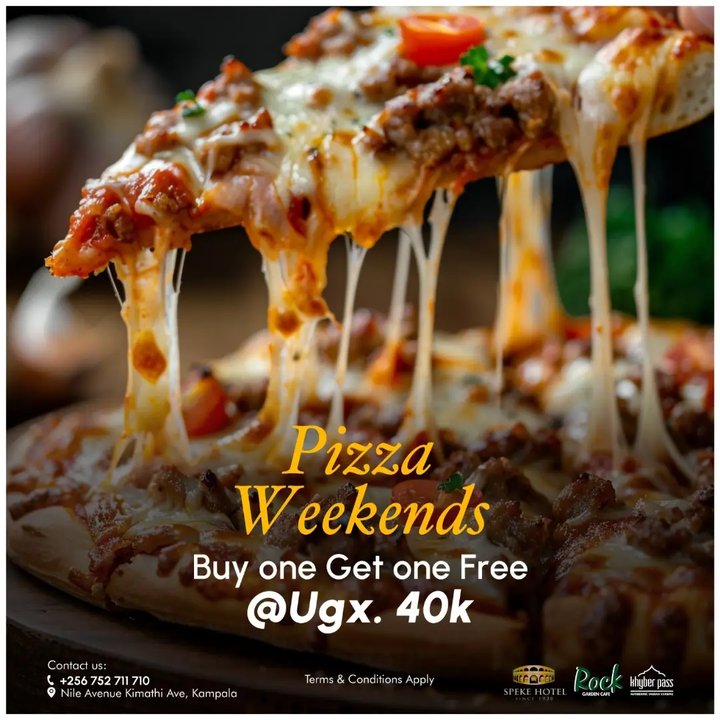 Make your weekend extra delicious with mouthwatering pizza, refreshing drinks, and great moments at Speke Hotel Kampala. Gather, relax, and enjoy every bite…