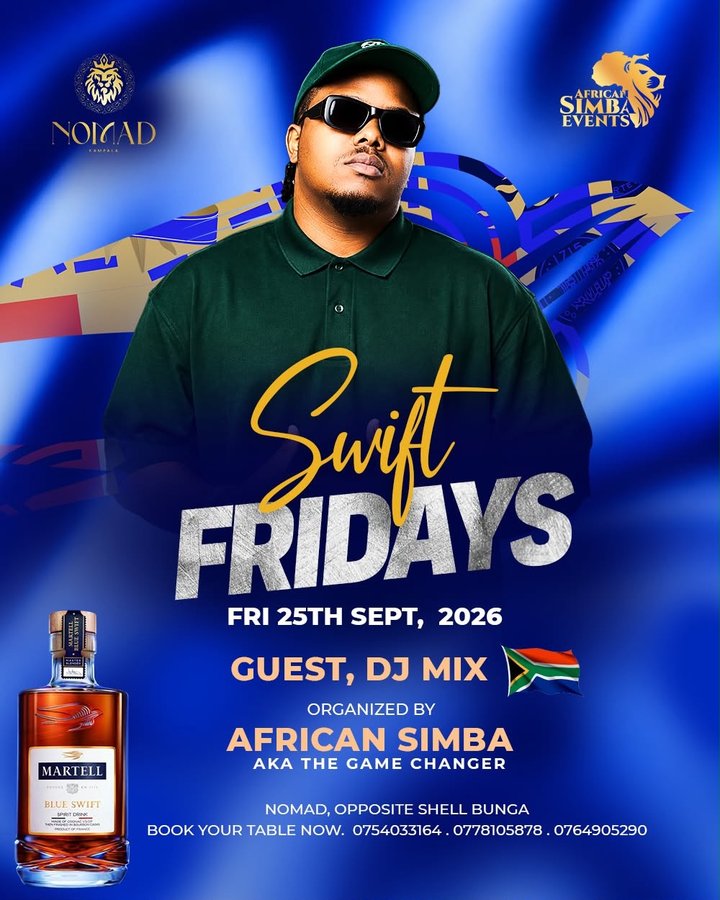 SWIFT FRIDAY JUST GOT BIGGER! This Friday, we’re bringing Guest all the way from South Africa 🇿🇦 to Nomad Kampala! Get ready for fresh sounds, international…