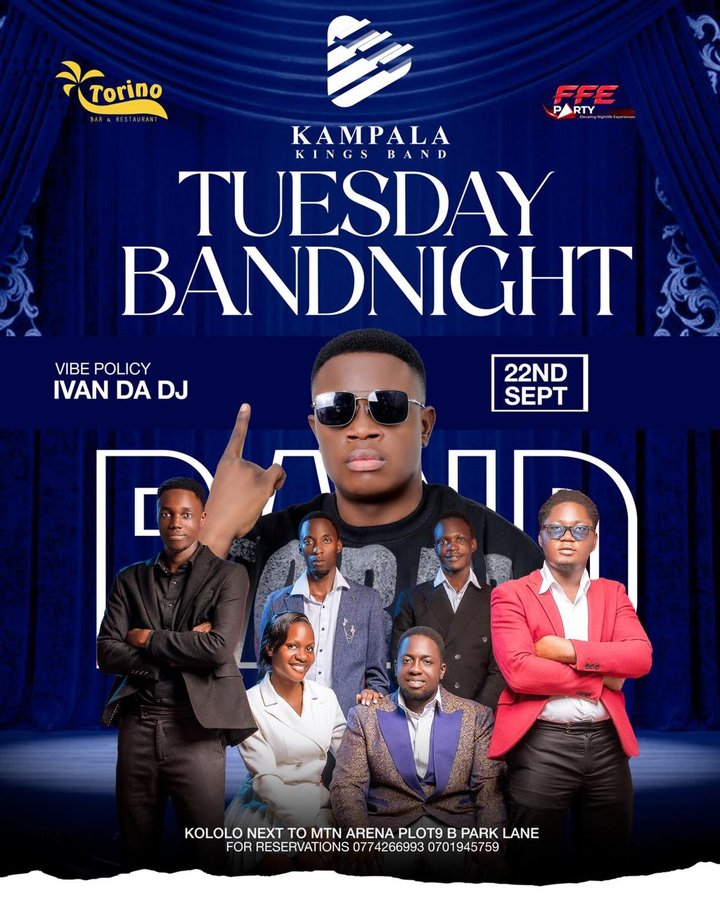 Tuesday Band Night is calling! Kampala Kings Band | 22nd Sept | Torino
