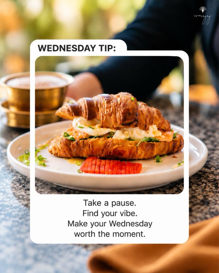 Midweek deserves a little escape. Step away from the routine, soak in the ambience, and enjoy a moment that feels just right. Make your Wednesday a little more…